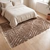 moroccan-diamond-pattern-rug-large-area-rug Brown Handmade Wool Carpet |Artisan Moroccan Geometric Rug | Boho Berber Area Rug | Tribal Decor | unique home gift
