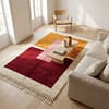 moroccan-rug-scandinavian-living-room Handmade Beni Ourain Wool Rug, Colorful Moroccan Geometric Area Rug