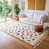 moroccan-tribal-rug-colorful-amazigh-symbols-rug Amazigh Symbol Moroccan Rug | Handmade Berber Wool Carpet | Tifinagh Geometric Area Rug | Tribal Boho Home Decor | Custom Size Rugs