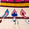 moroccan-wool-rug-plush-abstract-living-room-rug Pink Moroccan Berber Rug | Handmade Colorful Wool Area Rug | Plush Boho Tribal Carpet | Cream Living Room Decor | Custom Size
