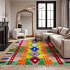 multicolor-moroccan-berber-rug-geometric-design Colorful Moroccan Rug, Artistic Moroccan Wool Rug, Custom Morrocan Rug, Handmade Carpet