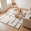off-white-berber-rug-ivory-shag-rug-scandinavian-home-rug Handmade Ivory Moroccan Beni Mrirt Rug, High Pile Wool Berber Carpet
