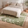 olive-green-geometric-wool-rug-boho-area-carpet Handmade Olive Green Moroccan Wool Rug, Abstract Berber Shag Area Carpet