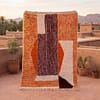 orange-wool-morrocan-rug Burgundy Moroccan Rug - Modern Abstract Moroccan Rug 9x12 - Handmade Wool Rug - Beni Ourain Rug - Orange Morrocan Rug - Berber Rug