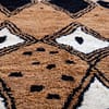 plush-moroccan-shag-rug-geometric-berber-design Hand-Knotted Beni Ourain Wool Rug, Brown White Berber Shag Carpet