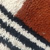 statement-moroccan-berber-rug-rust-and-ivory-handmade-area-rug Authentic Moroccan Berber Rug, Handwoven Wool Area Rug, Neutral Boho Living Room Carpet, Geometric Decor