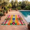 statement-moroccan-rug-colorful-abstract-berber Colorful Moroccan Rug, Artistic Moroccan Wool Rug, Custom Morrocan Rug, Handmade Carpet