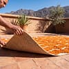 terracotta-moroccan-shag-rug-tribal-geometric-carpet Orange Beni Ourain Rug | Handmade Moroccan Wool Berber Carpet