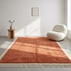 terracotta-rug Beni Ourain Rug Terracotta Brown, Moroccan Rug 8x10, Handmade Wool Rug, Berber Carpet, Boho Living Room, High Pile Area Rug