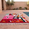 unique-azilal-rug-handmade-colorful-tribal-boho-rug Colorful Moroccan Azilal Rug | Handmade Abstract Berber Wool Rug | Boho Rainbow Area Rug | Tribal Handwoven Carpet | Eclectic Decor