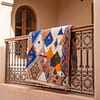 vintage-moroccan-berber-rug-colorful-geometric-area-rug Handmade Moroccan Azilal Rug, Colorful Tribal Geometric Berber Carpet