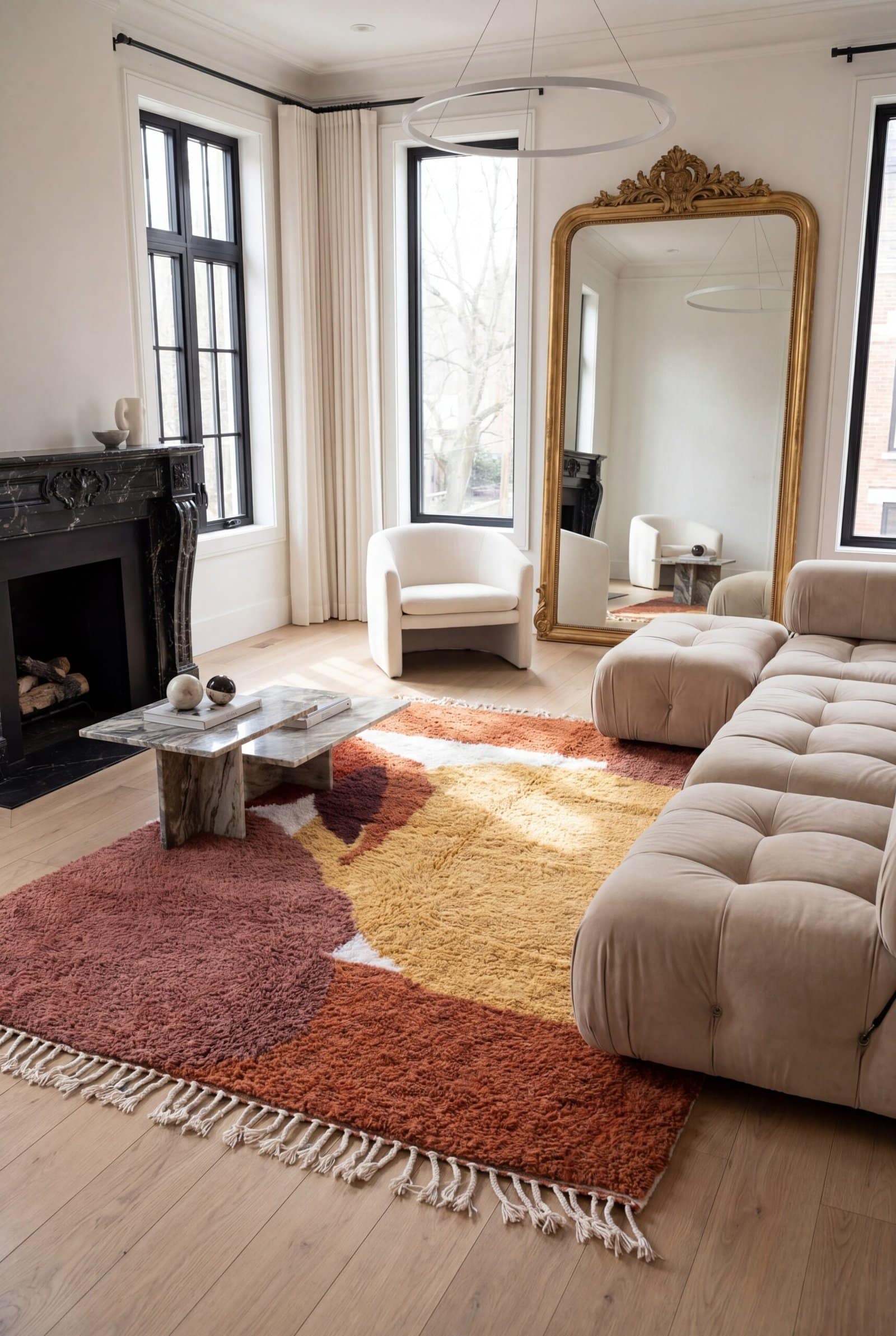 artisan-berber-rug-modern-moroccan-home-decor Terracotta Moroccan Rug, Modern Earthy Moroccan Rug