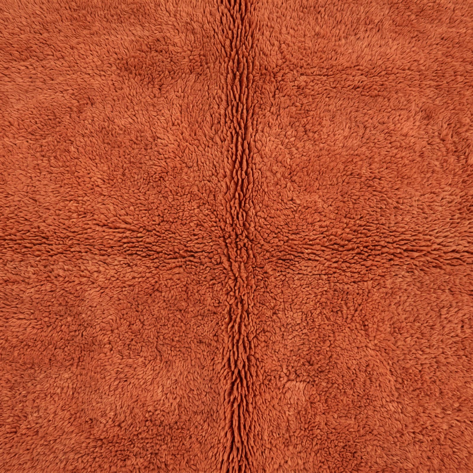 Terracotta-Beni ourain-rug Beni Ourain Rug Terracotta Brown, Moroccan Rug 8x10, Handmade Wool Rug, Berber Carpet, Boho Living Room, High Pile Area Rug