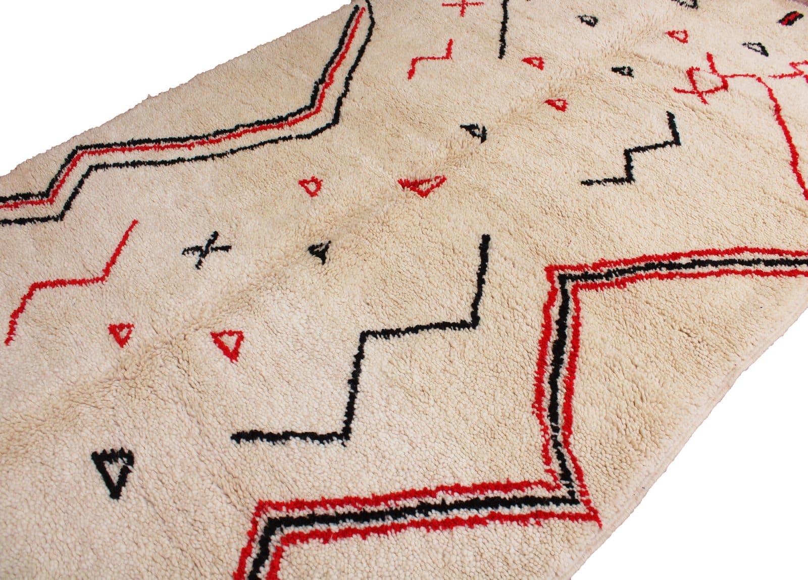 cream-berber-wool-area-rug-morocco Moroccan Berber rug top view