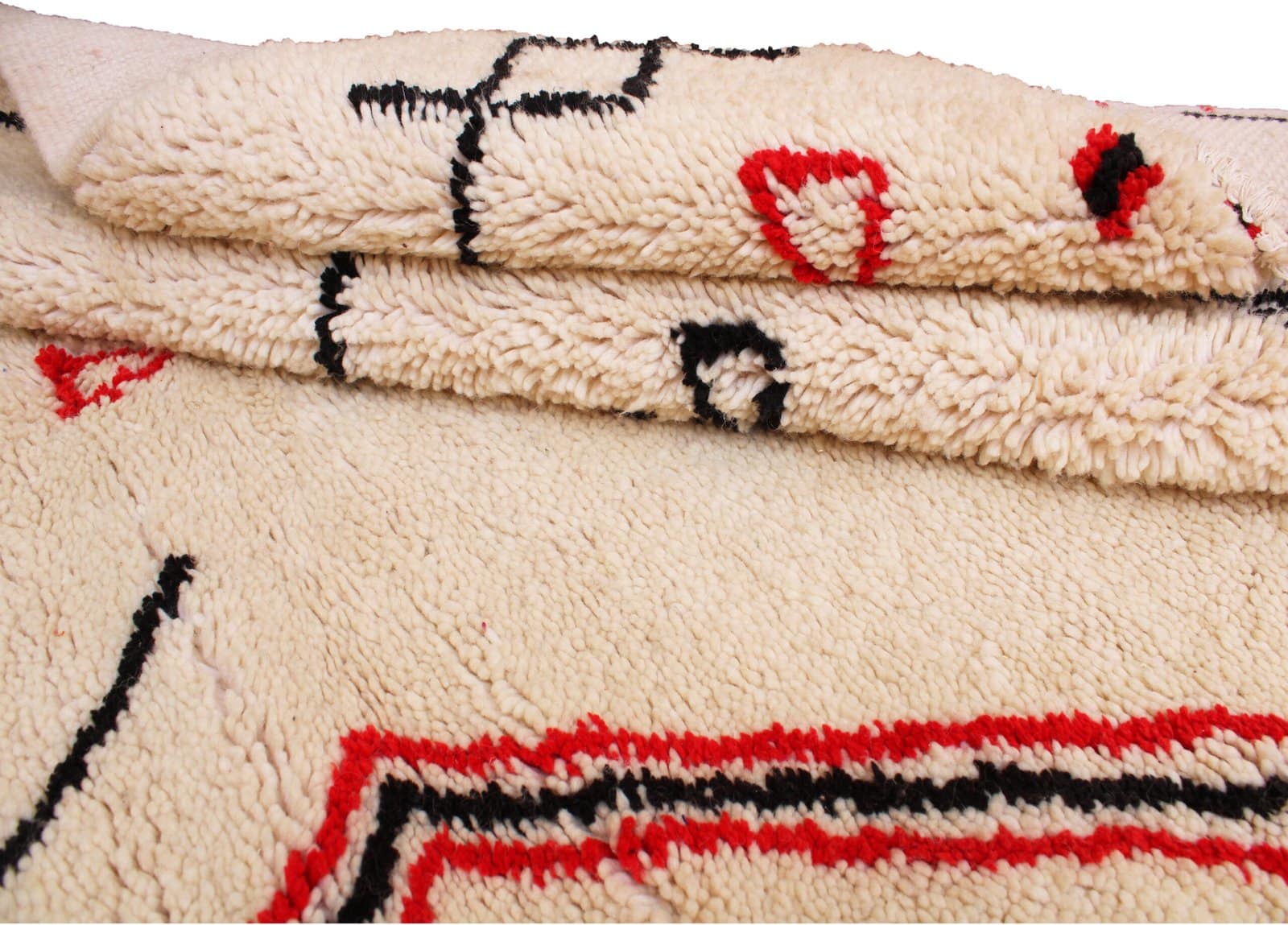 cream-geometric-moroccan-wool-rug Soft cream Moroccan rug texture