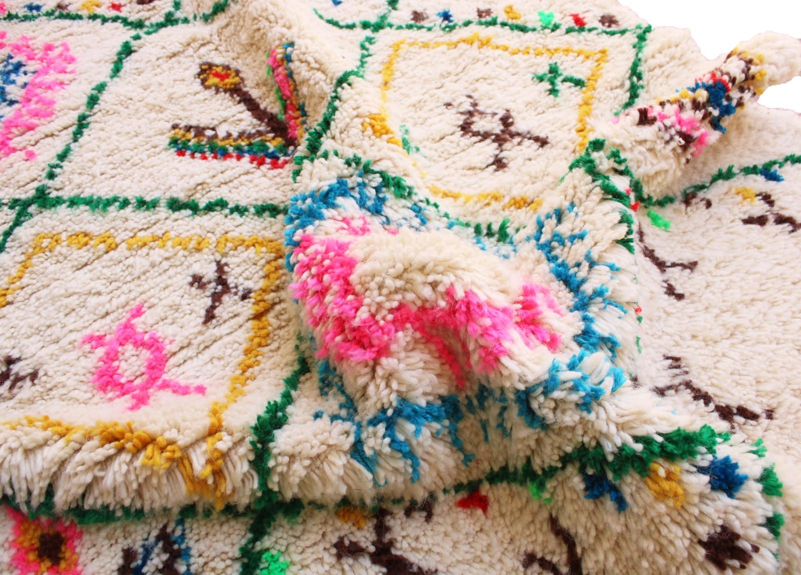 multicolor-beni-ourain-style-wool-rug Handmade Colorful Moroccan Berber Diamond Wool Rug