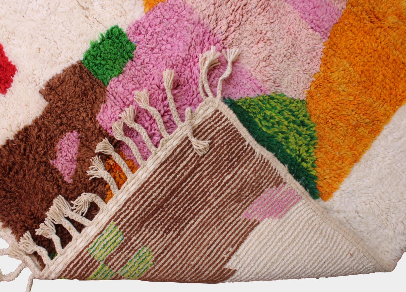 tribal-multicolor-moroccan-wool-rug Handmade Multicolor Moroccan Wool Rug – Beni Ourain Berber Area Carpet