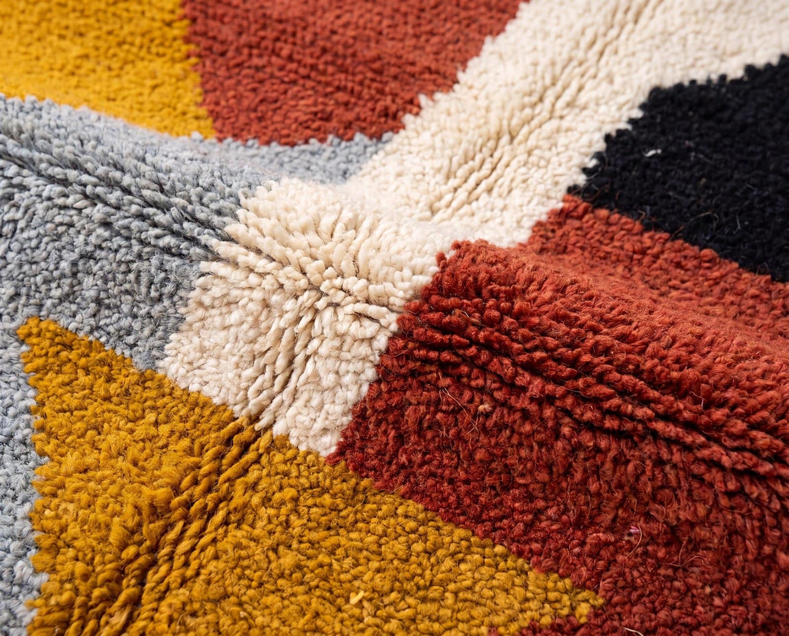 artisan-moroccan-rug-luxury-boho-living-room-carpet Modern Colorblock Moroccan Rug | Handmade Berber Wool Area Rug | Geometric Color Block Carpet | Boho Living Room Rug | Custom Size