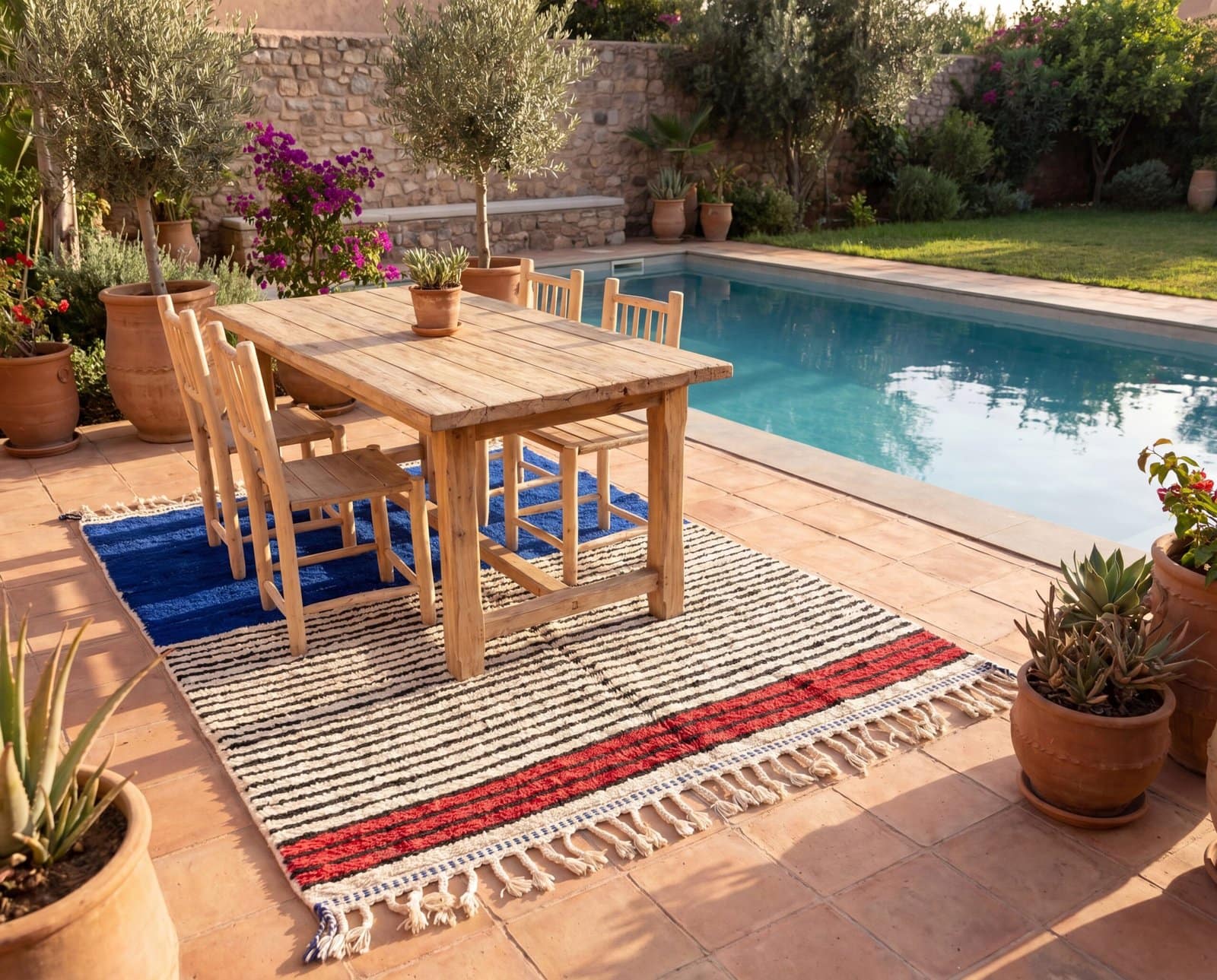 artisan-moroccan-wool-rug-modern-berber-home-decor Cobalt Blue Berber Rug | Authentic Handwoven Wool Tribal Moroccan Area Rug