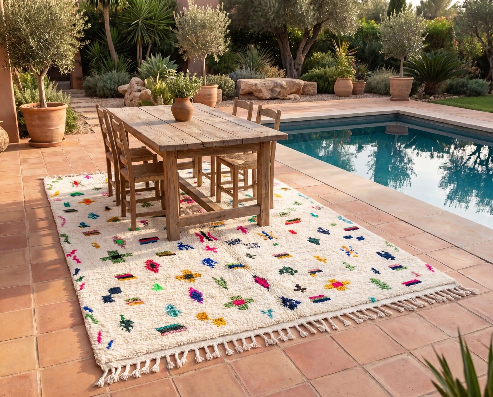 authentic-amazigh-rug-moroccan-boho-home-decor Amazigh Symbol Moroccan Rug | Handmade Berber Wool Carpet | Tifinagh Geometric Area Rug | Tribal Boho Home Decor | Custom Size Rugs
