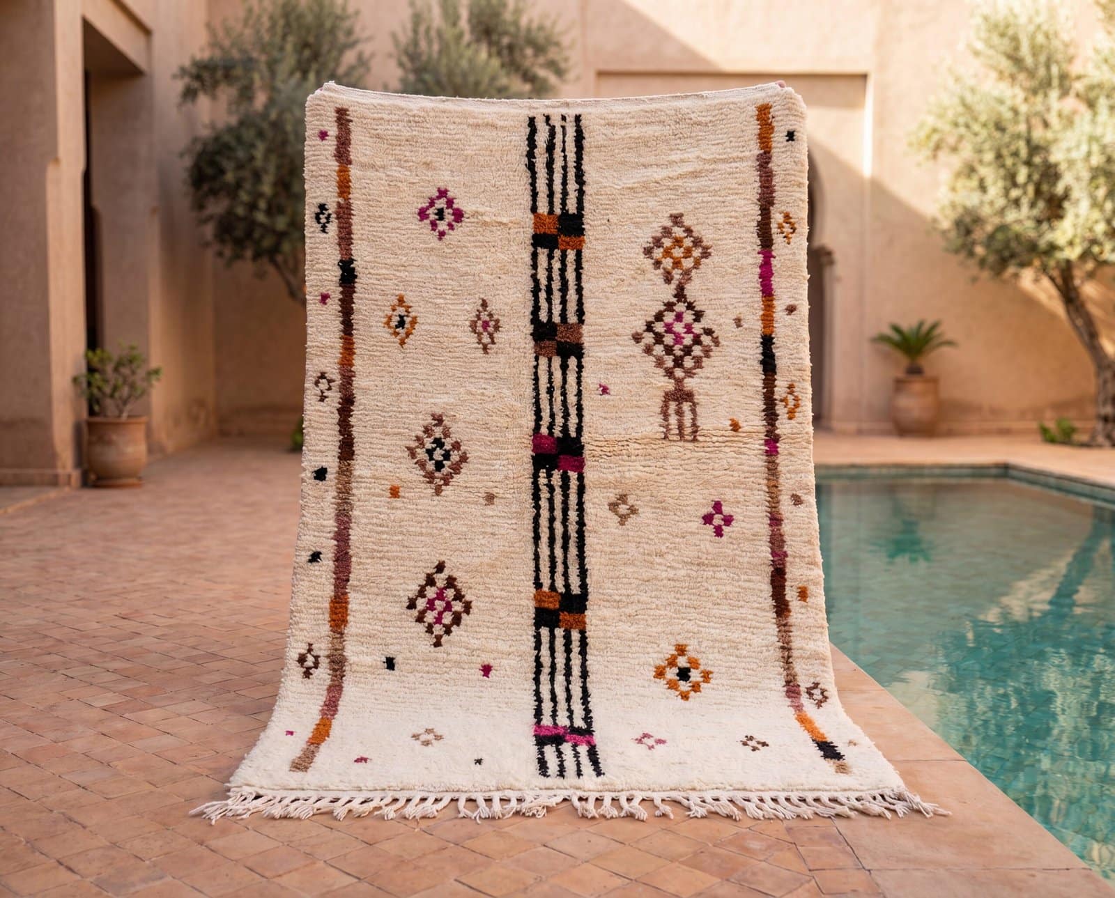 azilal-moroccan-rug-handmade-berber-wool-carpet Vintage Azilal Rug | Handmade Moroccan Berber Wool Carpet | Tribal Boho Area Rug | Custom Size Home Decor