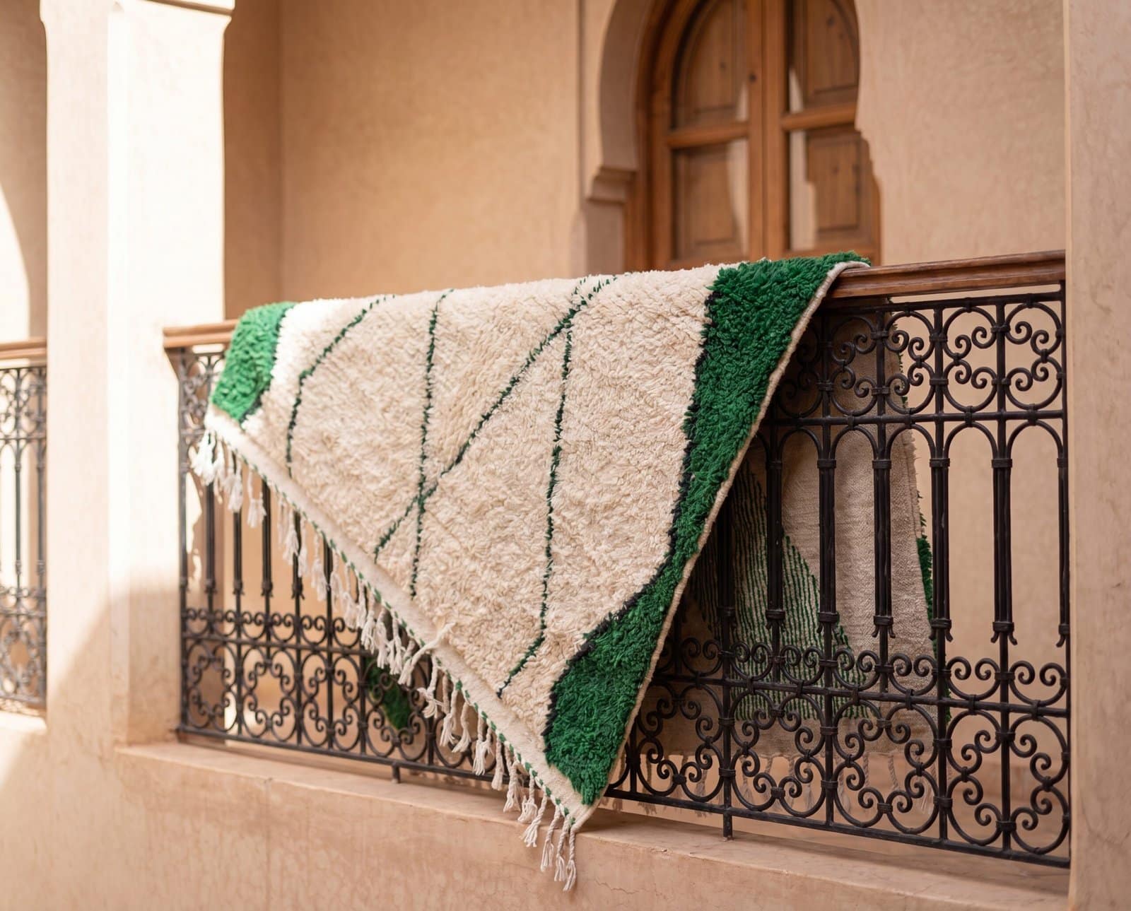 beni-ourain-rug-green-diamond-berber-carpet Olive Green Beni Ourain Rug | Handmade Moroccan Wool Rug | Green & White Berber Carpet | Natural Fiber Boho Area Rug