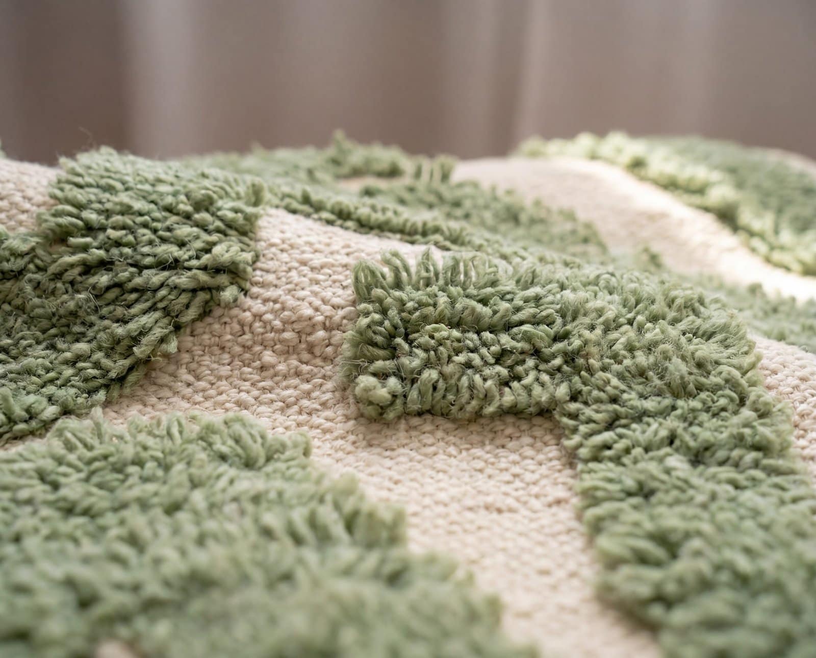 boho-moroccan-wool-area-rug-olive-green-geometric-rug Handmade Olive Green Moroccan Wool Rug, Abstract Berber Shag Area Carpet