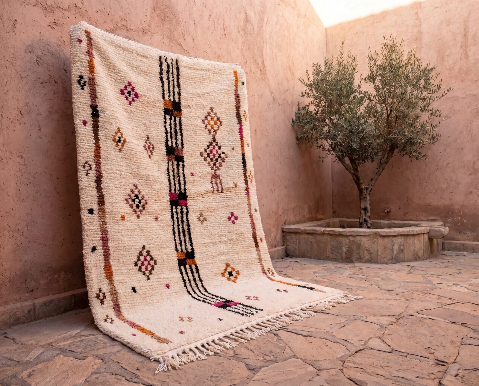 colorful-azilal-rug-moroccan-handwoven-area-rug Vintage Azilal Rug | Handmade Moroccan Berber Wool Carpet | Tribal Boho Area Rug | Custom Size Home Decor