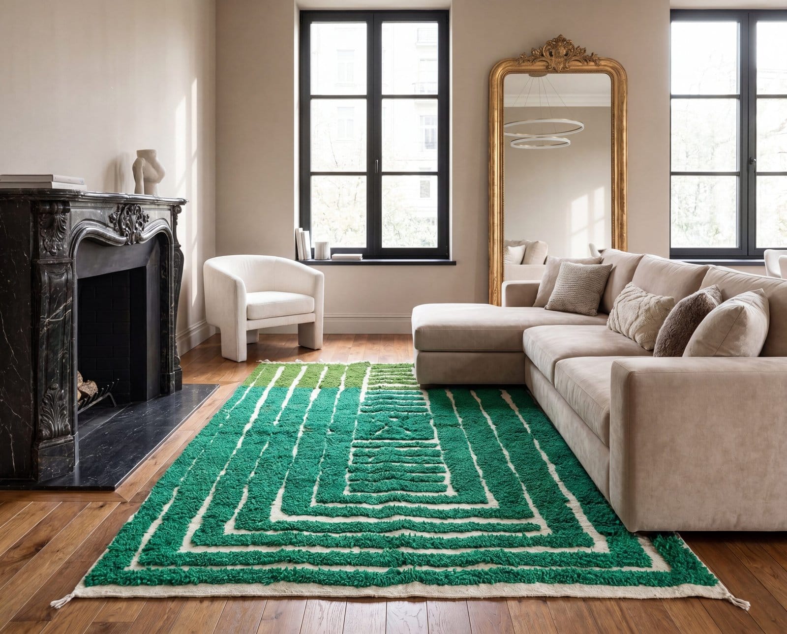 contemporary-moroccan-rug-green-geometric-wool-area-rug jjsj