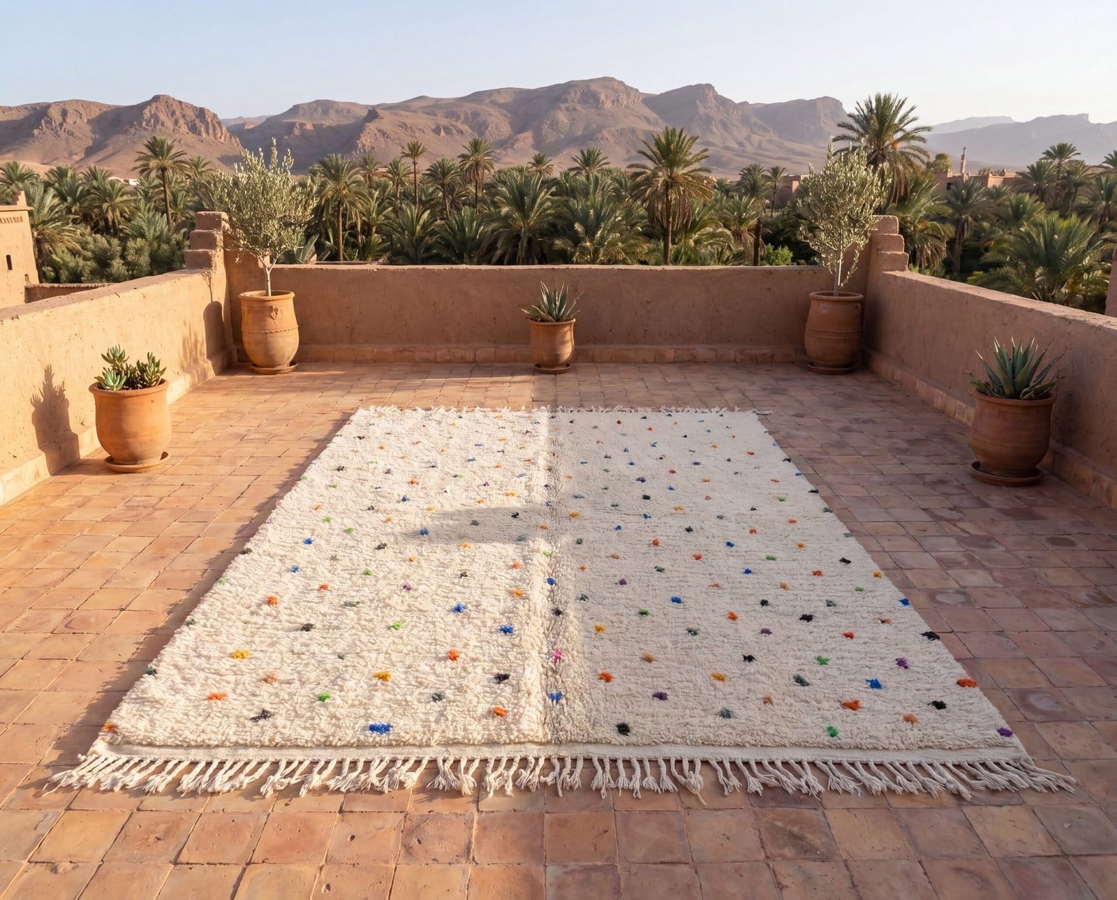 custom-size-polka-dot-berber-rug-neutral-moroccan-rug Ivory Polka Dot Moroccan Rug | Handmade Berber Wool Carpet | Modern Boho Area Rug | Nursery & Living Room Decor | Custom Size Rug