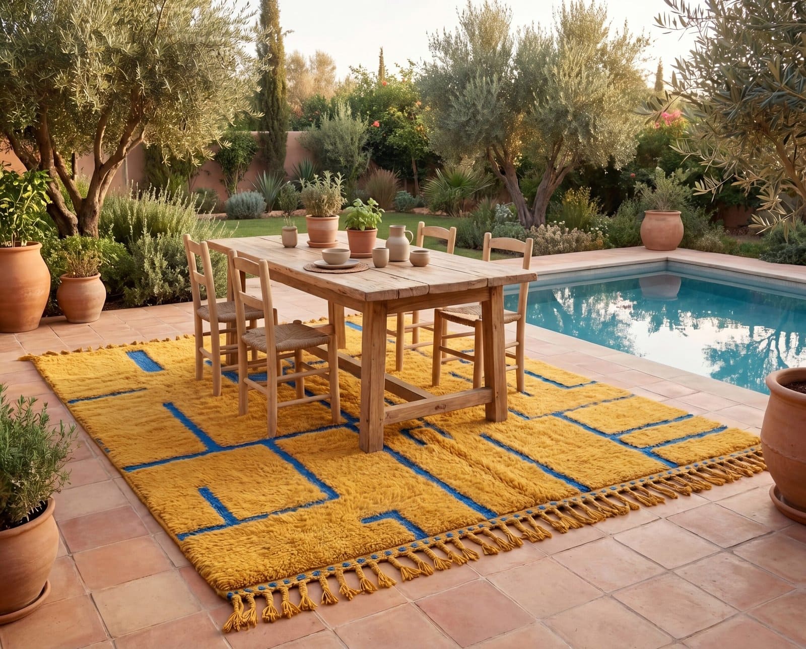 eclectic-home-decor-wool-area-rug-morocco Handmade Beni Ourain Red Rug – Authentic Moroccan Red Rug, Geometric Design, Boho Home Decor