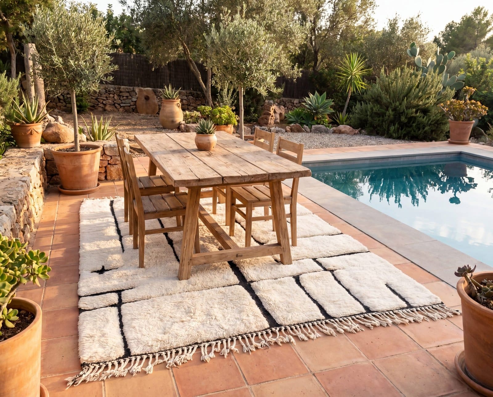 ivory-moroccan-rug-natural-wool-textured-home-rug Handmade Ivory Moroccan Beni Mrirt Rug, High Pile Wool Berber Carpet