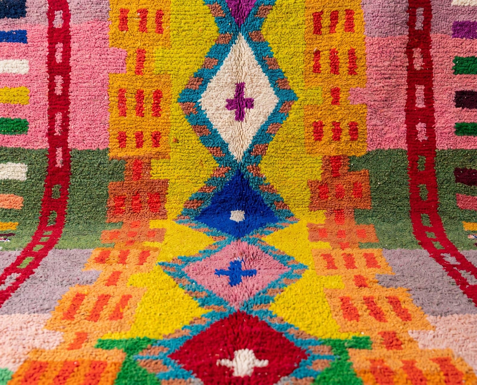 luxury-colorful-berber-rug-hand-knotted-moroccan Colorful Moroccan Rug, Artistic Moroccan Wool Rug, Custom Morrocan Rug, Handmade Carpet