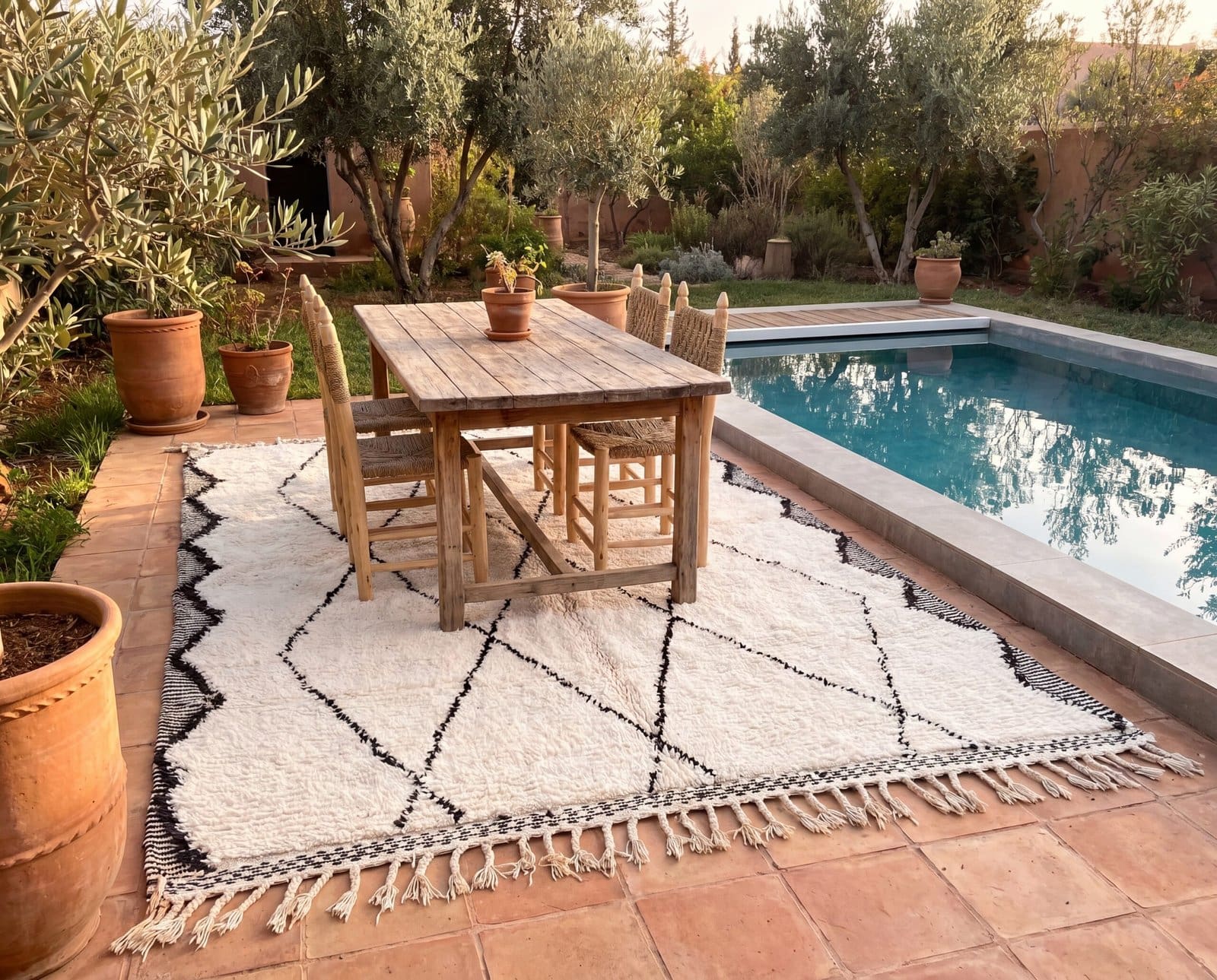 minimalist-moroccan-rug-neutral-boho-home-decor Handmade Ivory Black Geometric Berber Wool Rug – Moroccan Tribal Boho Statement Carpet