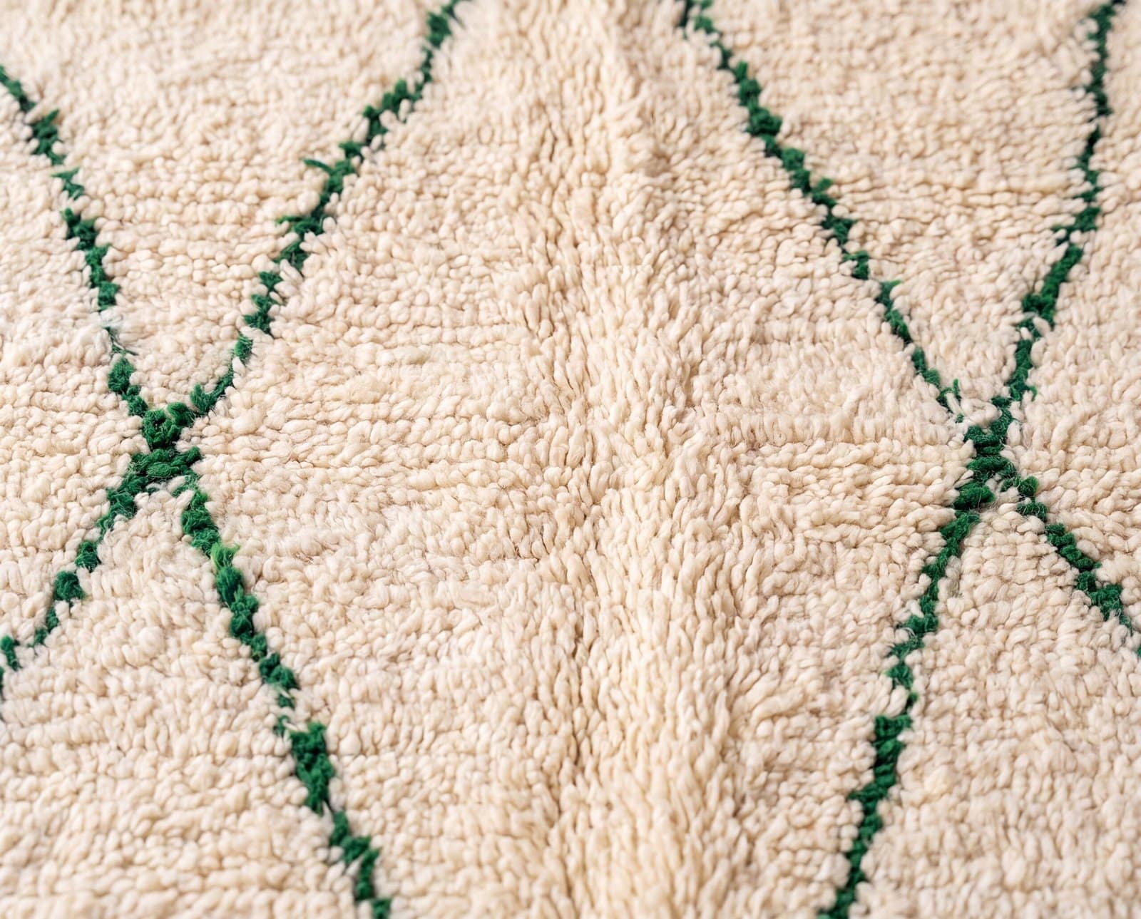 modern-moroccan-rug-green-geometric-wool-rug Olive Green Beni Ourain Rug | Handmade Moroccan Wool Rug | Green & White Berber Carpet | Natural Fiber Boho Area Rug