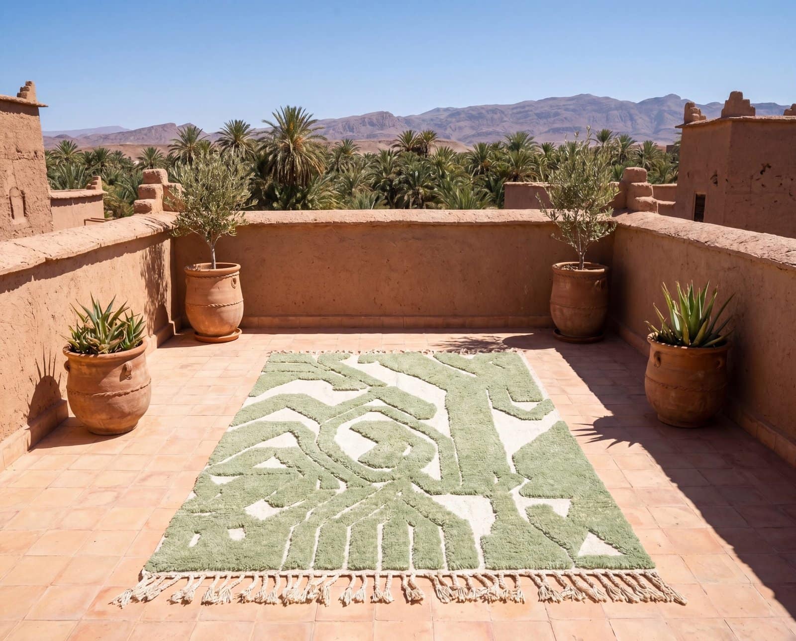 modern-moroccan-wool-rug-geometric-olive-green-area-rug Handmade Olive Green Moroccan Wool Rug, Abstract Berber Shag Area Carpet
