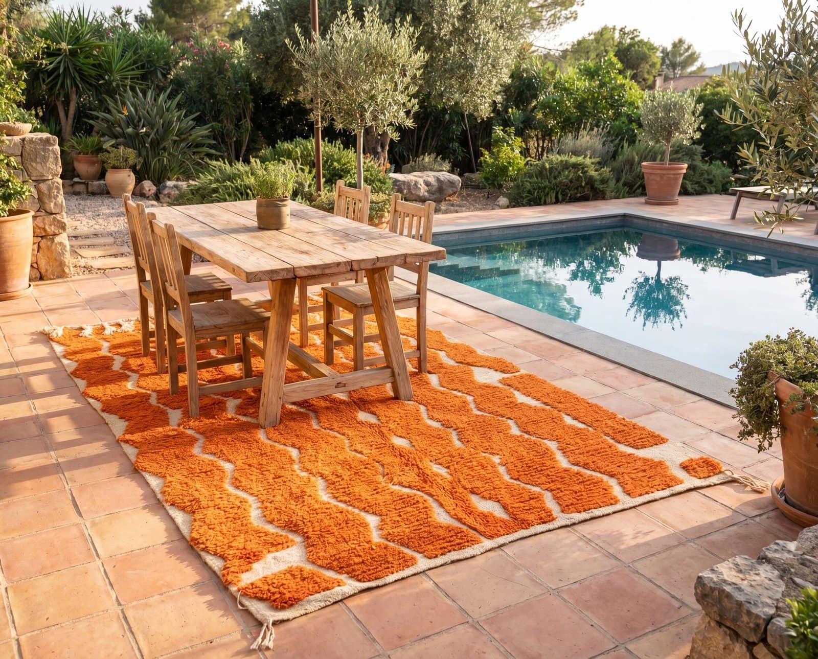 moroccan-berber-rug-orange-neutral-home-decor Orange Beni Ourain Rug | Handmade Moroccan Wool Berber Carpet