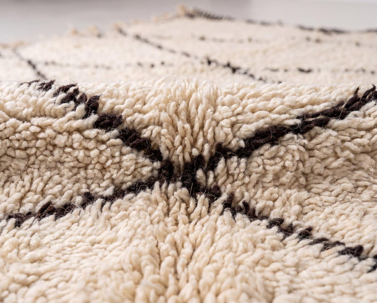 moroccan-diamond-rug-ivory-berber-floor-carpet Handmade Ivory Black Geometric Berber Wool Rug – Moroccan Tribal Boho Statement Carpet