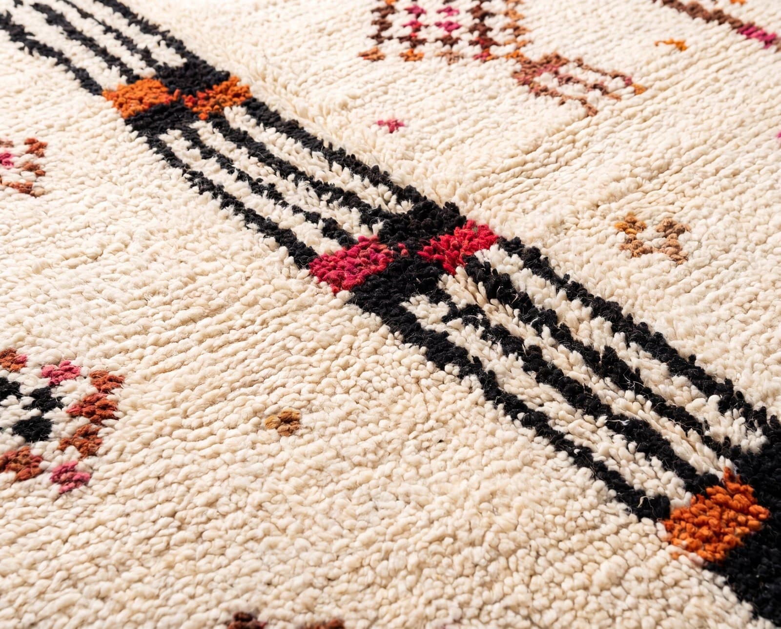 plush-moroccan-wool-rug-azilal-style-area-rug Vintage Azilal Rug | Handmade Moroccan Berber Wool Carpet | Tribal Boho Area Rug | Custom Size Home Decor