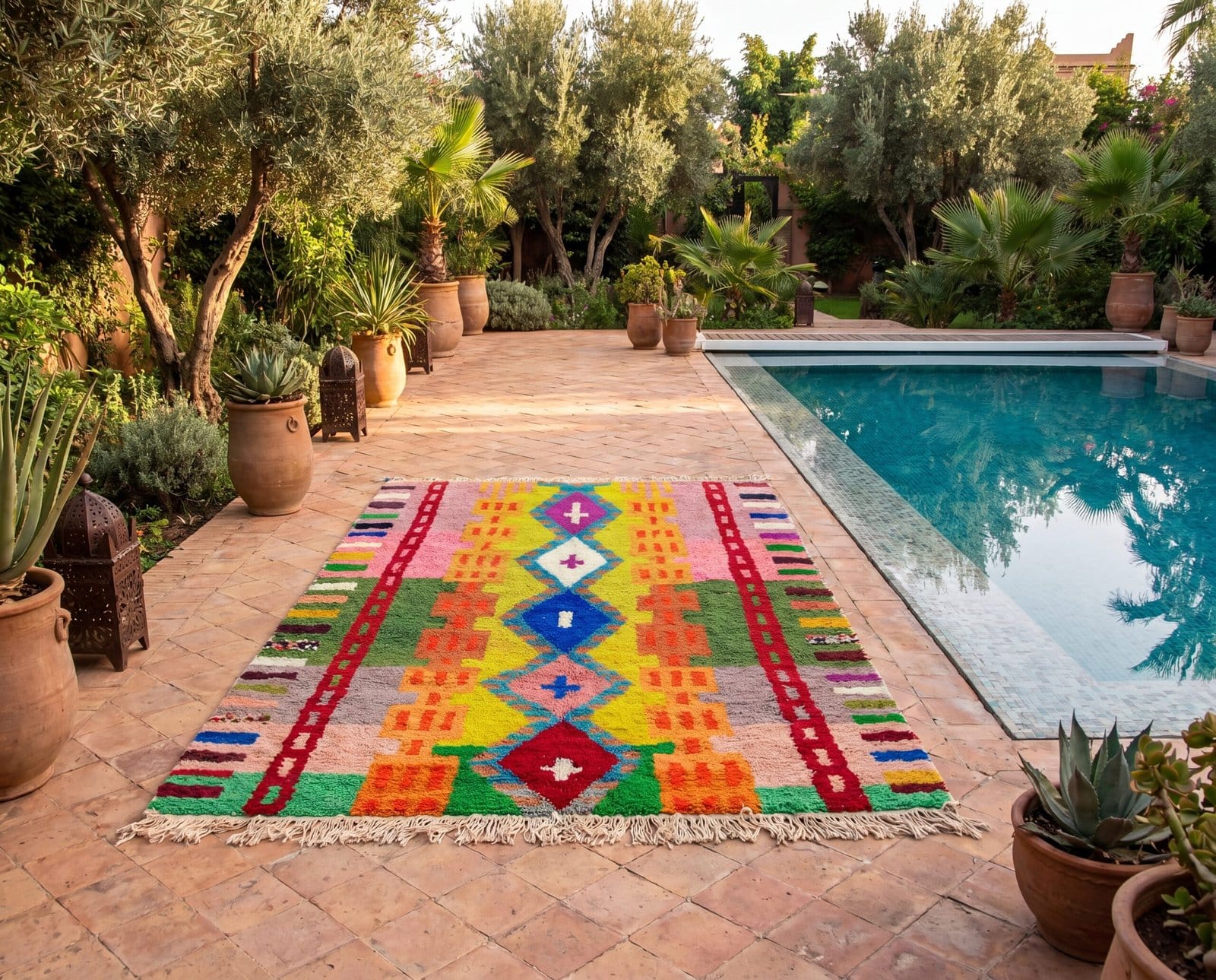 statement-moroccan-rug-colorful-abstract-berber Colorful Moroccan Rug, Artistic Moroccan Wool Rug, Custom Morrocan Rug, Handmade Carpet