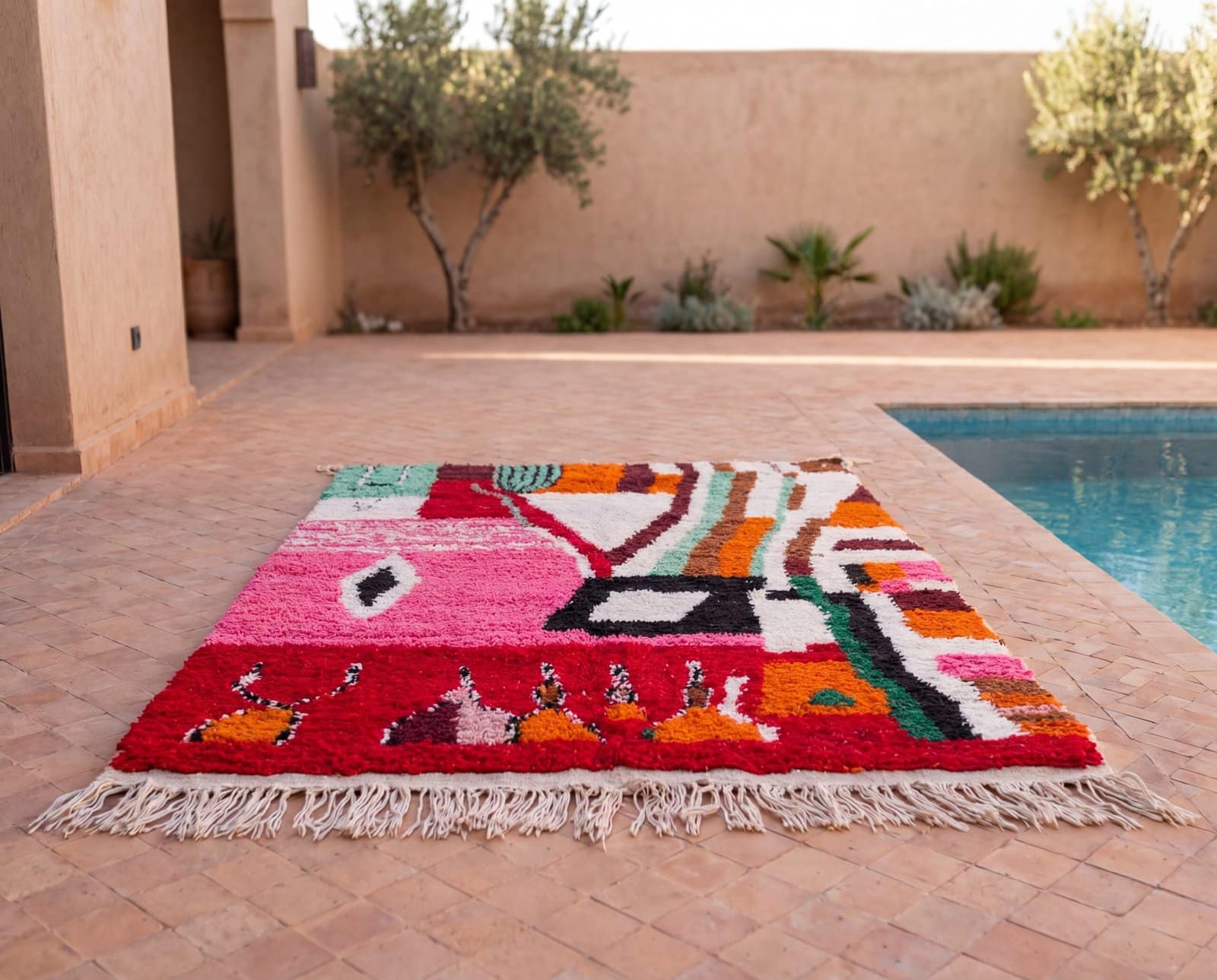 unique-azilal-rug-handmade-colorful-tribal-boho-rug Colorful Moroccan Azilal Rug | Handmade Abstract Berber Wool Rug | Boho Rainbow Area Rug | Tribal Handwoven Carpet | Eclectic Decor