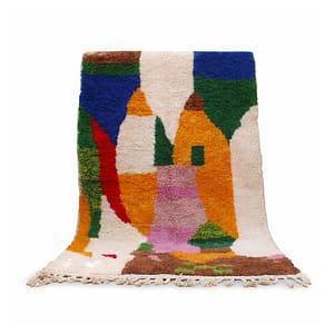 handmade-multicolor-moroccan-rug Handwoven multicolor Moroccan area rug full view
