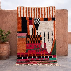 luxury-moroccan-boucherouite-rug-modern-boho-style-jpeg Vibrant Boho Moroccan Berber Rug, Custom Moroccan Rug, Multicolored Carpet,