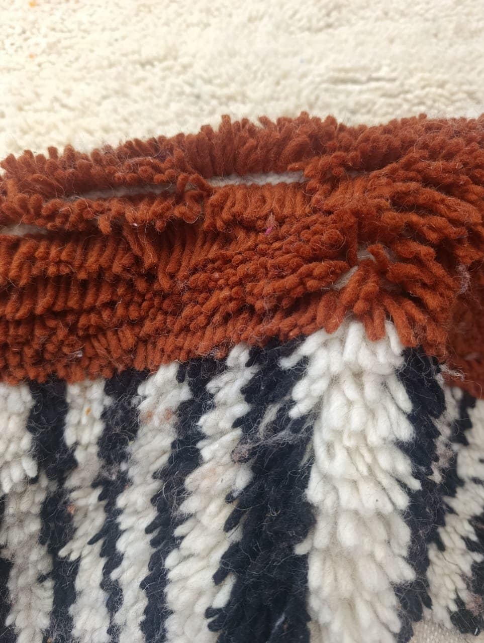 premium-moroccan-wool-rug-dense-pile-handcrafted-tribal-area-rug Authentic Moroccan Berber Rug, Handwoven Wool Area Rug, Neutral Boho Living Room Carpet, Geometric Decor