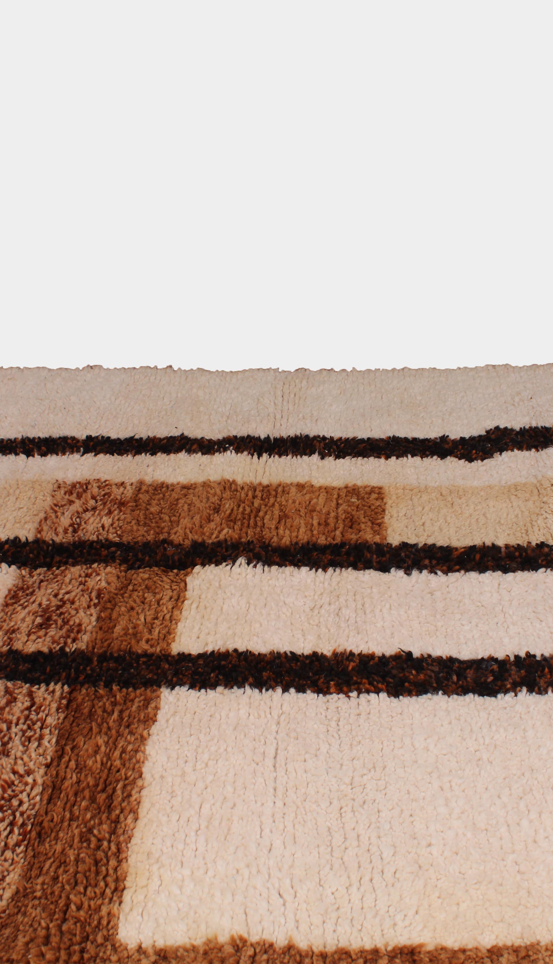 brown-beni-ourain-wool-rug Traditional brown Beni Ourain wool area rug full view full view